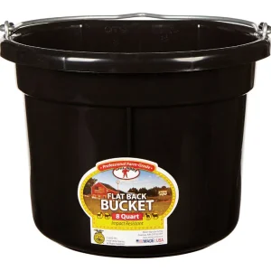 Cubo Little Giant de 8 cuartos de galón, color negro - Oferta de la semana