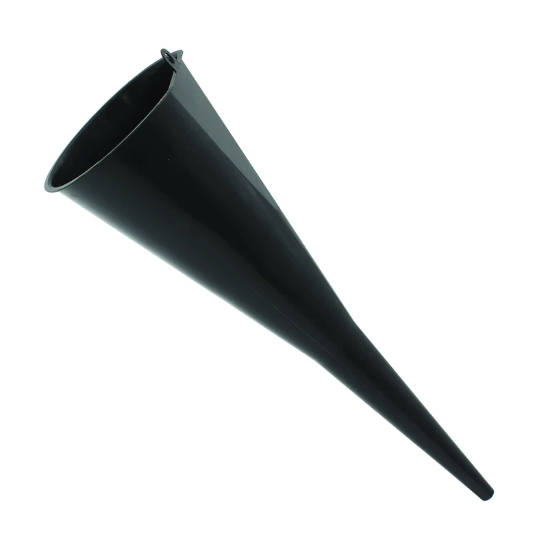 EMBUDO DE PLÁSTICO NEGRO DE 9" DE ALTO Y 2 CUARTOS DE GALÓN Lubrimatic