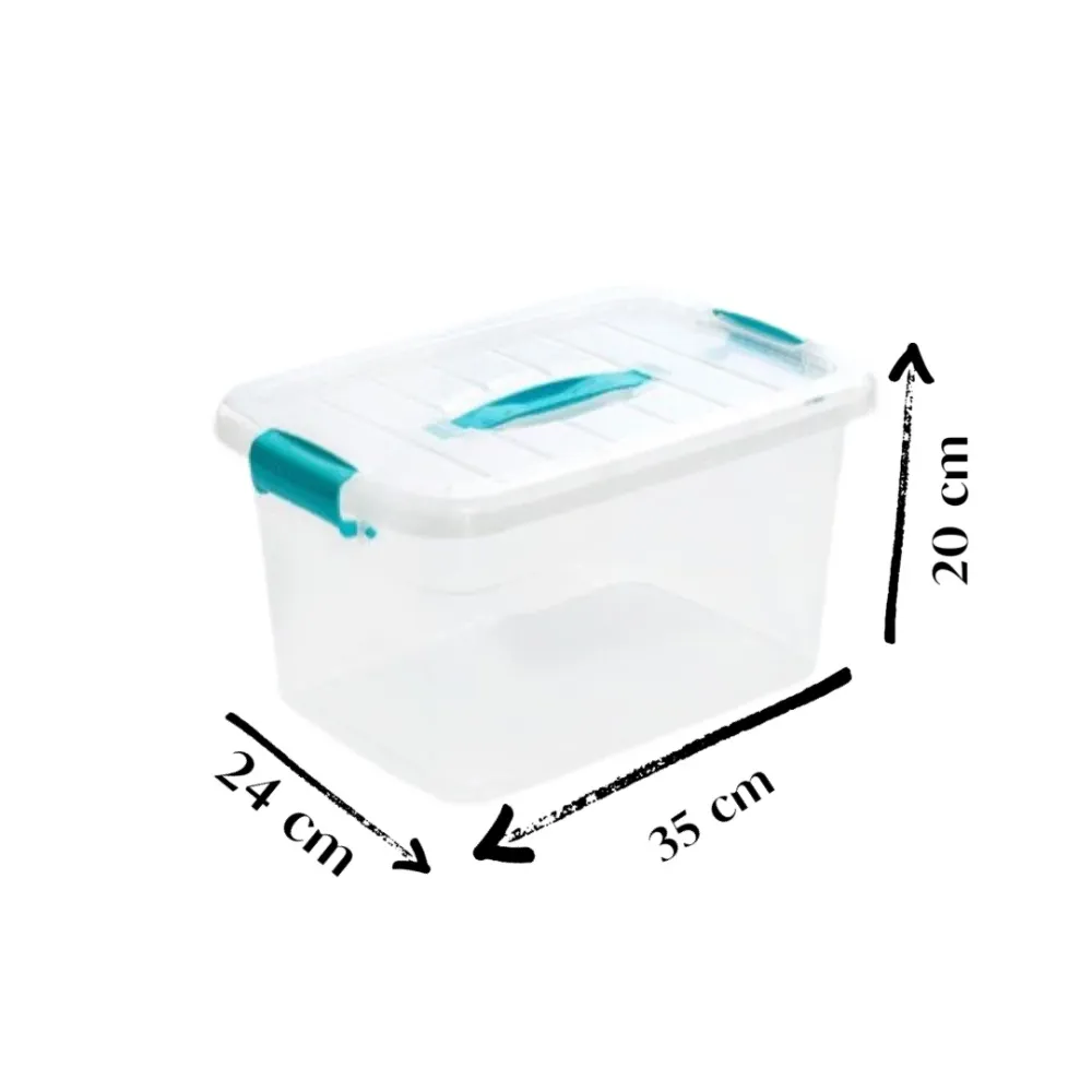 Caja Plástica Organizadora de 10 Litros con Tapa Luxury Plast