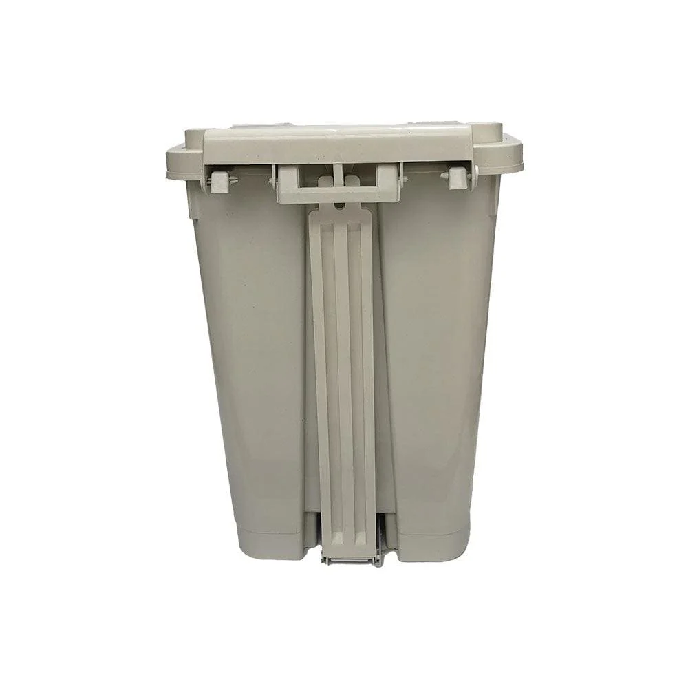 Caneca de basura / Papelera blanca de 53 litros con pedal Luxury Plast