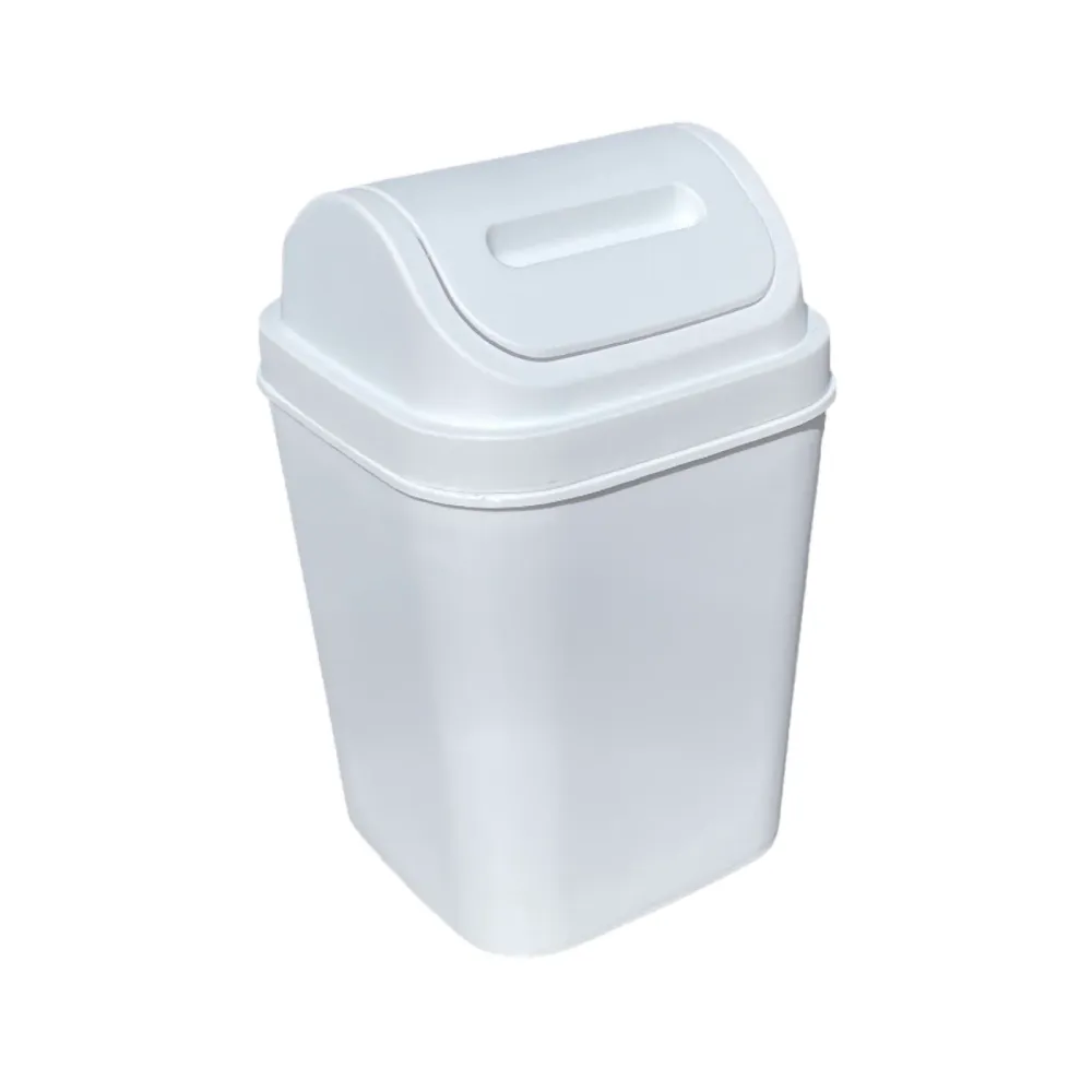 Caneca de basura / Papelera Vaivén Blanca de 15 Litros Luxury Plast