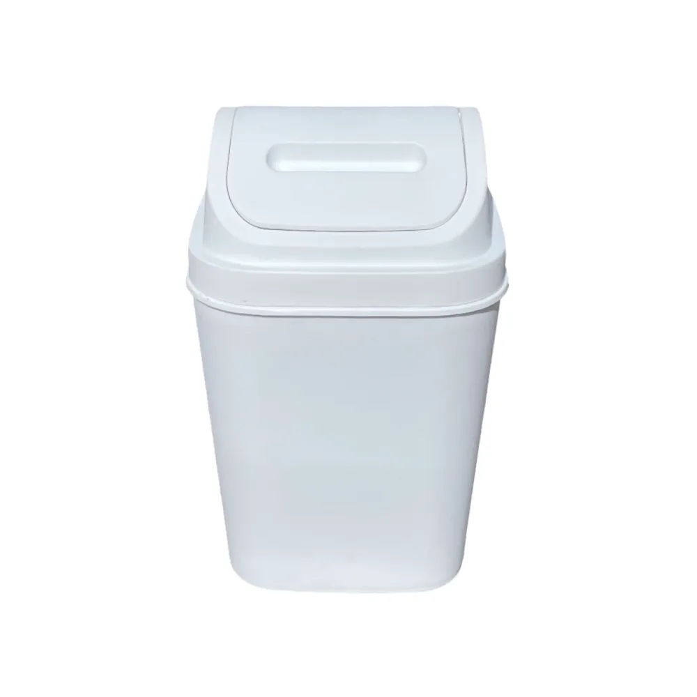 Caneca de basura / Papelera Vaivén Blanca de 15 Litros Luxury Plast