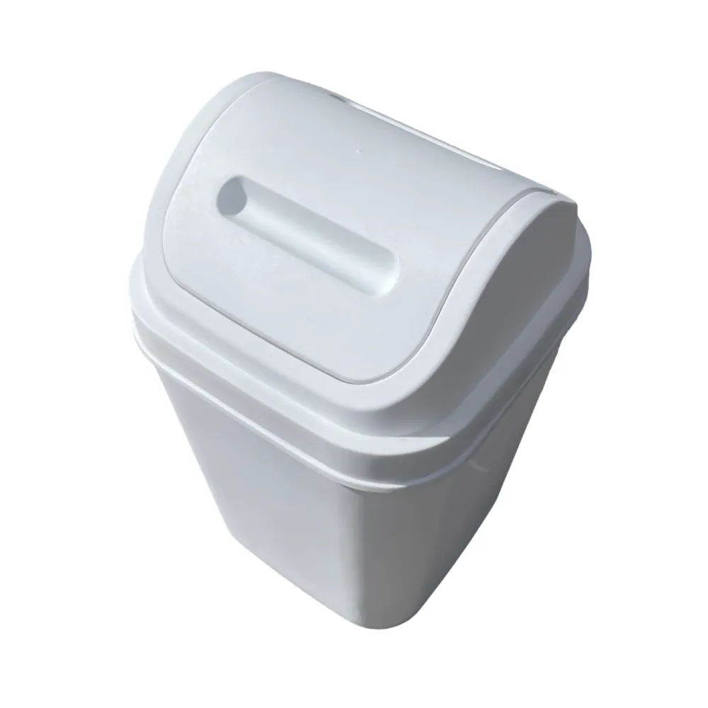 Caneca de basura / Papelera Vaivén Blanca de 15 Litros Luxury Plast