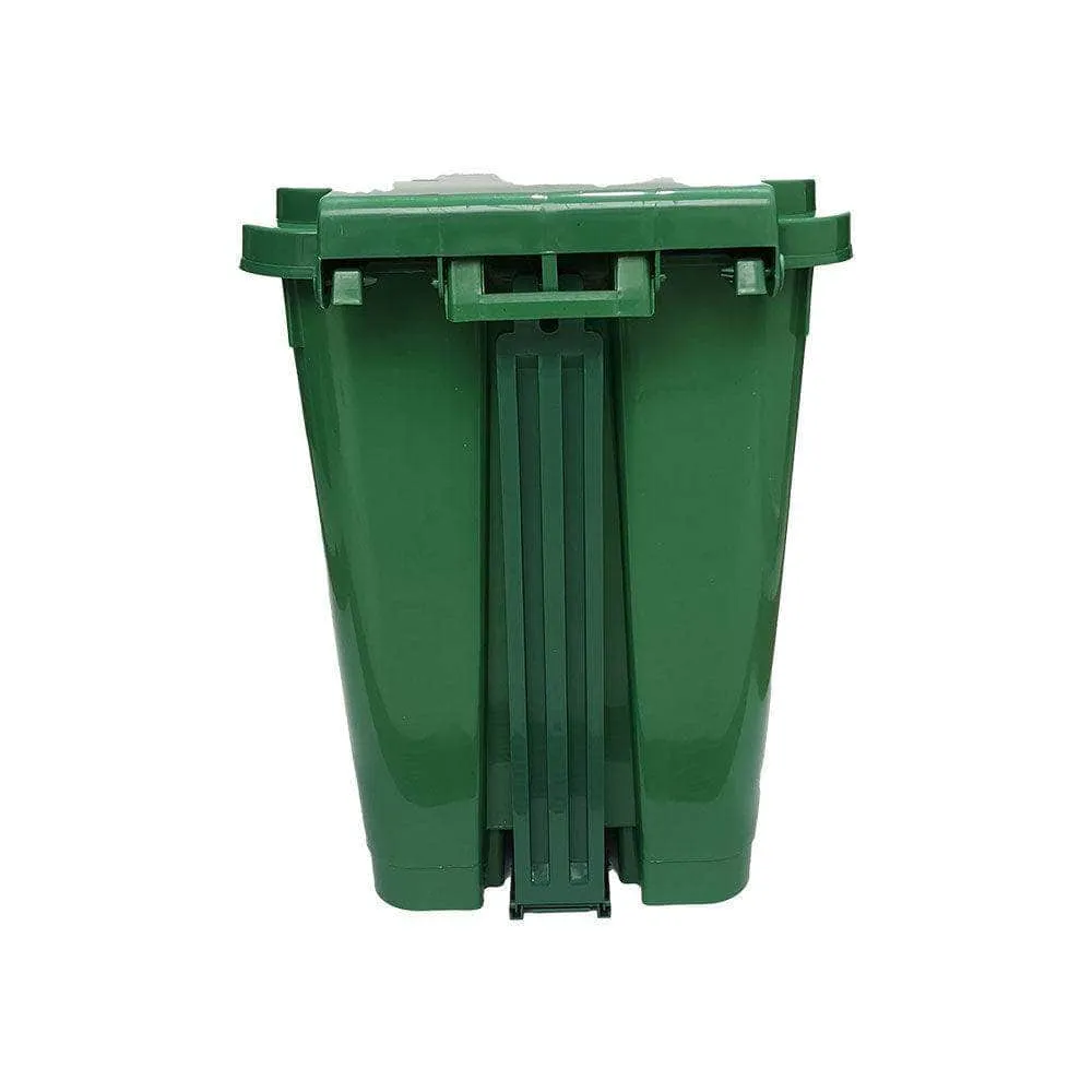 Caneca de basura / Papelera verde de 35 litros con pedal Luxury Plast