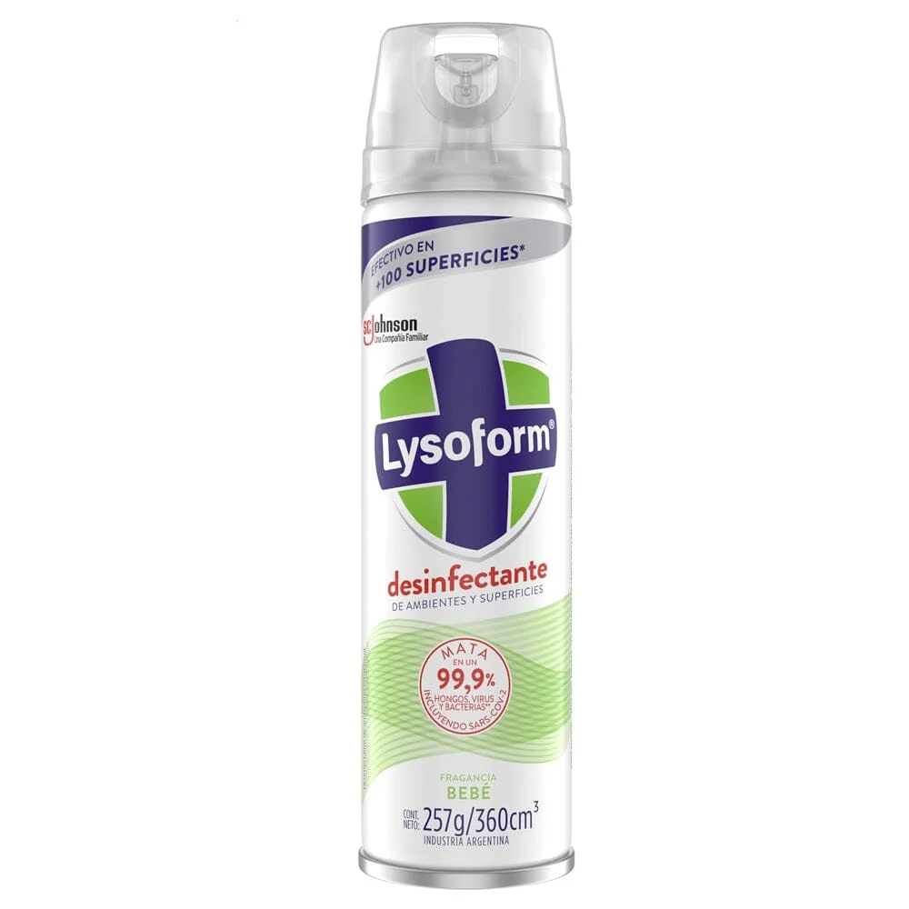 Desinfectante Ambiental Aerosol Bebé 360 Cc LYSOFORM
