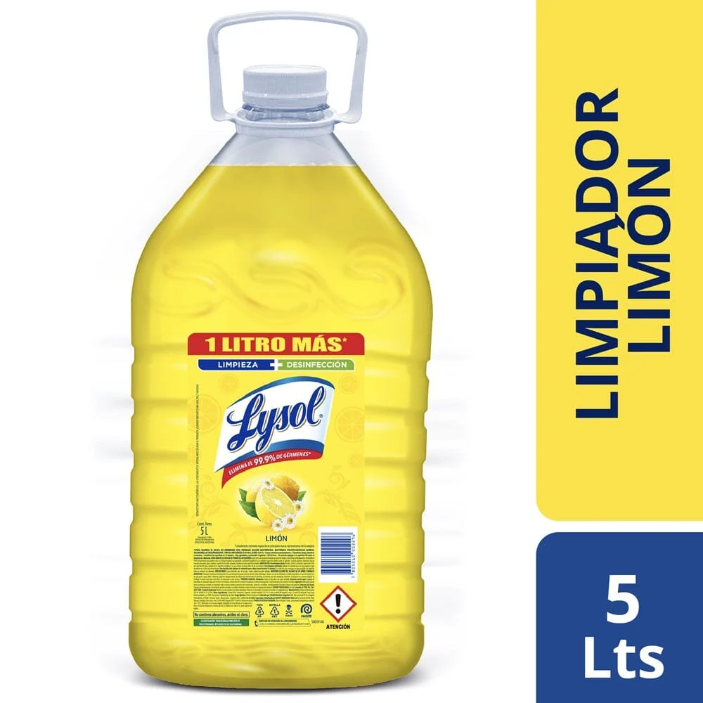 Limpiador Pisos Limón 5 Lt LYSOL