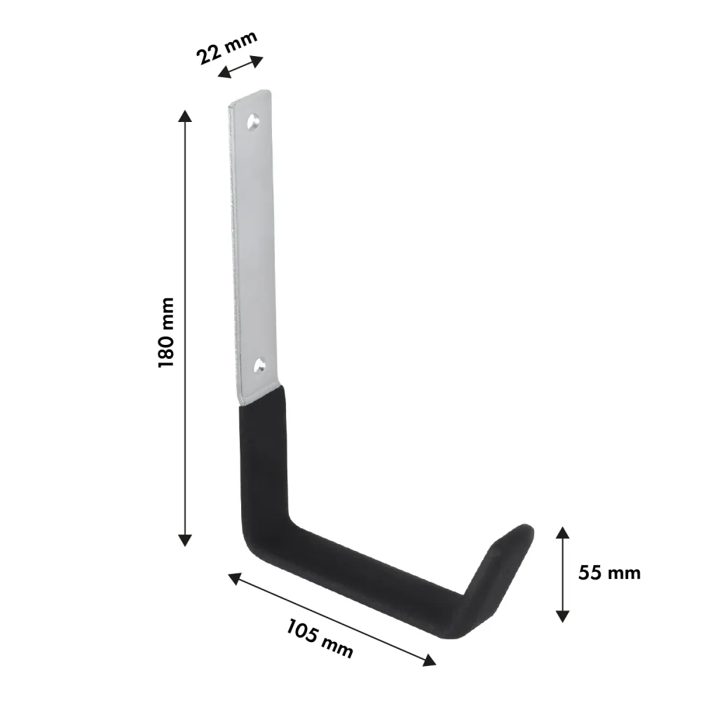Maclean MC-480 Soporte de pared, para neumáticos, ruedas, escalera, bicicleta, acero, carga máx. 10kg, 4 piezas