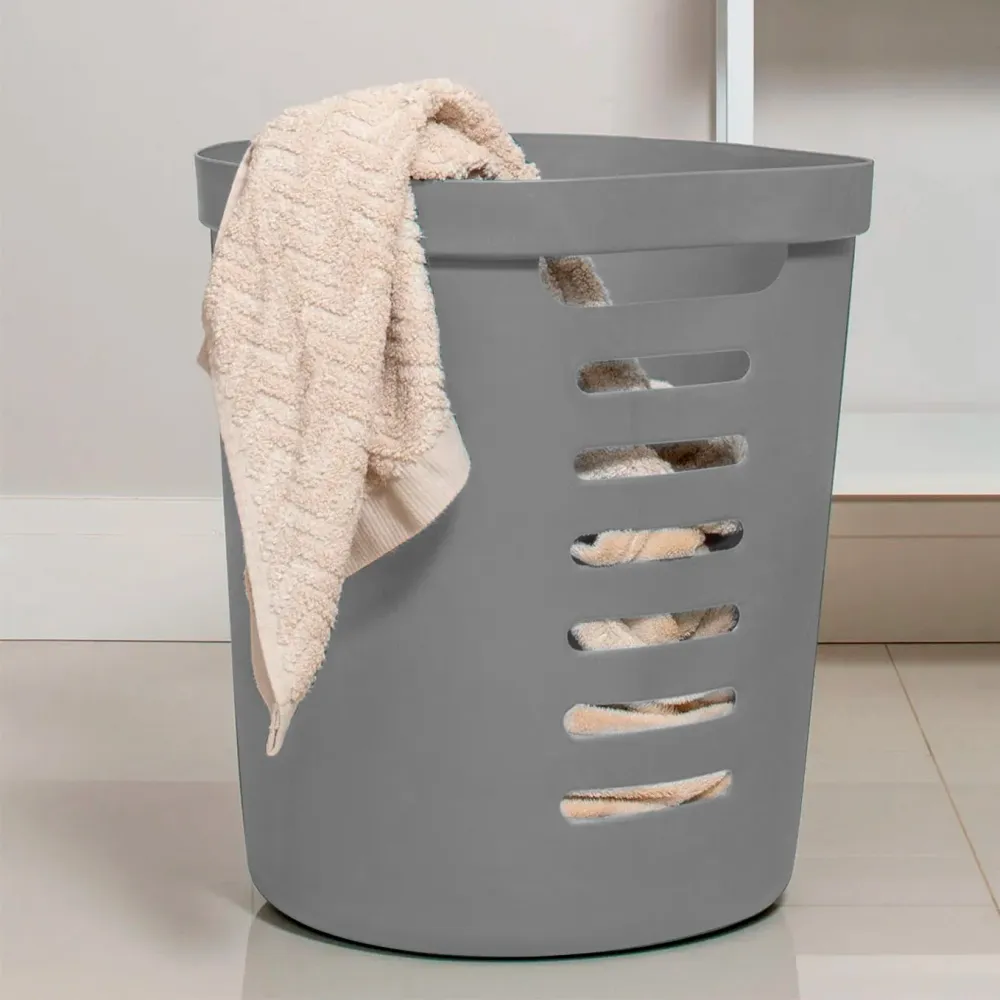 Cesta cube flex sin tapa color plomo 46 litros Madehome