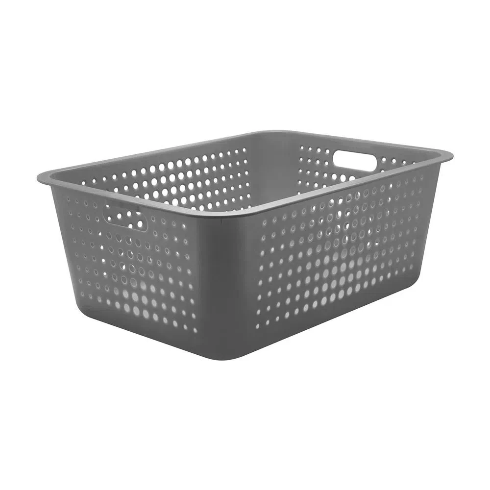 Cesta organizadora maxi sin tapa color plomo Madehome