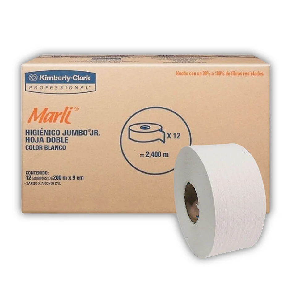 MARLI 180 MTS PAPEL HIG H/D 9 CMS 12 PZAS GOFRADO KIMBERLY CLARK