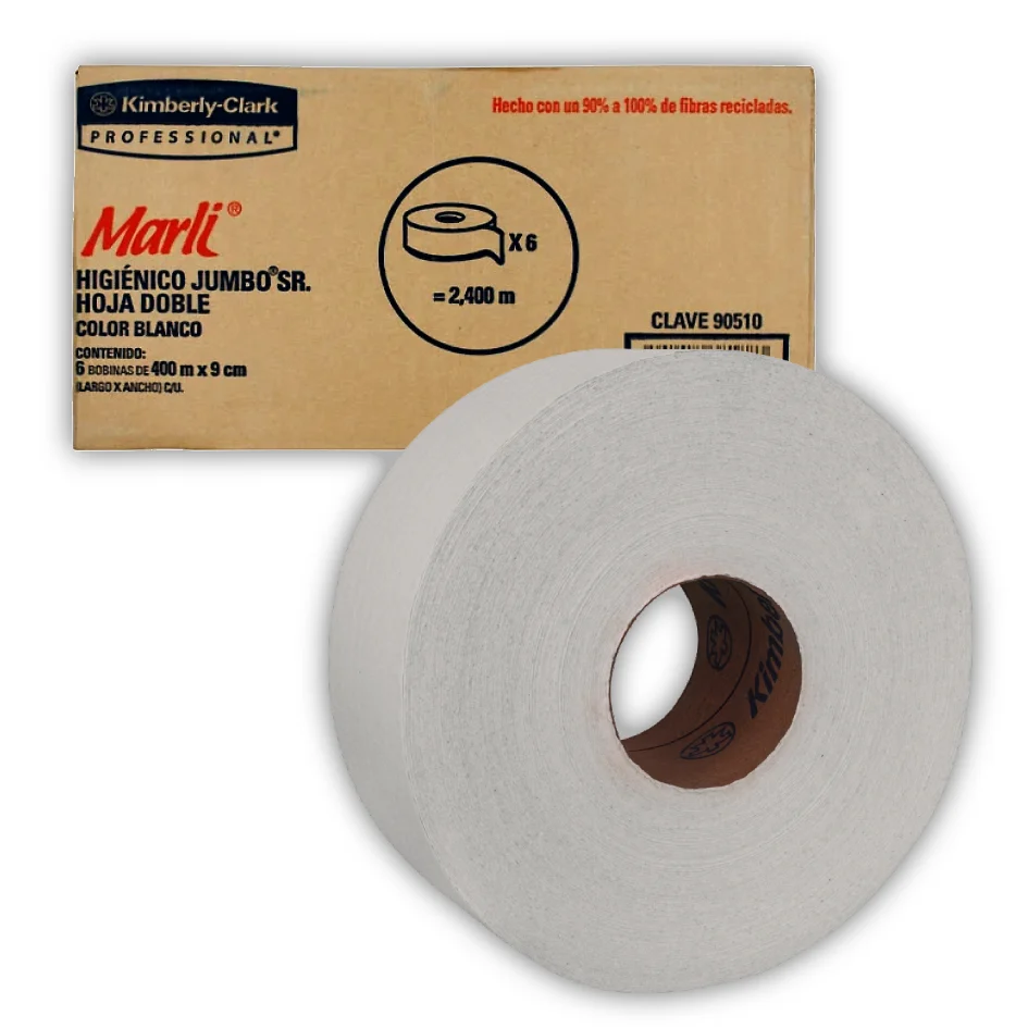 MARLI 400 MTS PAPEL HIG H/D 9 CMS 6 PZAS GOFRADO KIMBERLY CLARK
