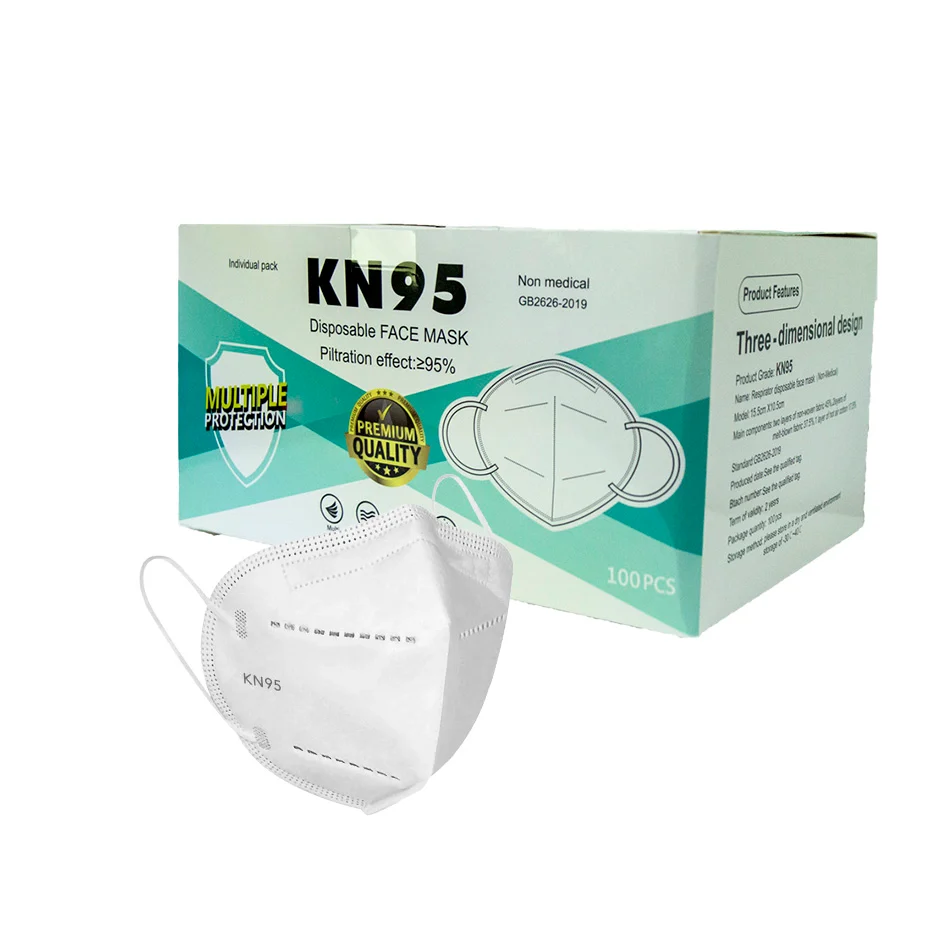 MASCARILLA KN95100 EMPACADA INDIVIDUALMENTE CAJILLA C/100 PZS.
