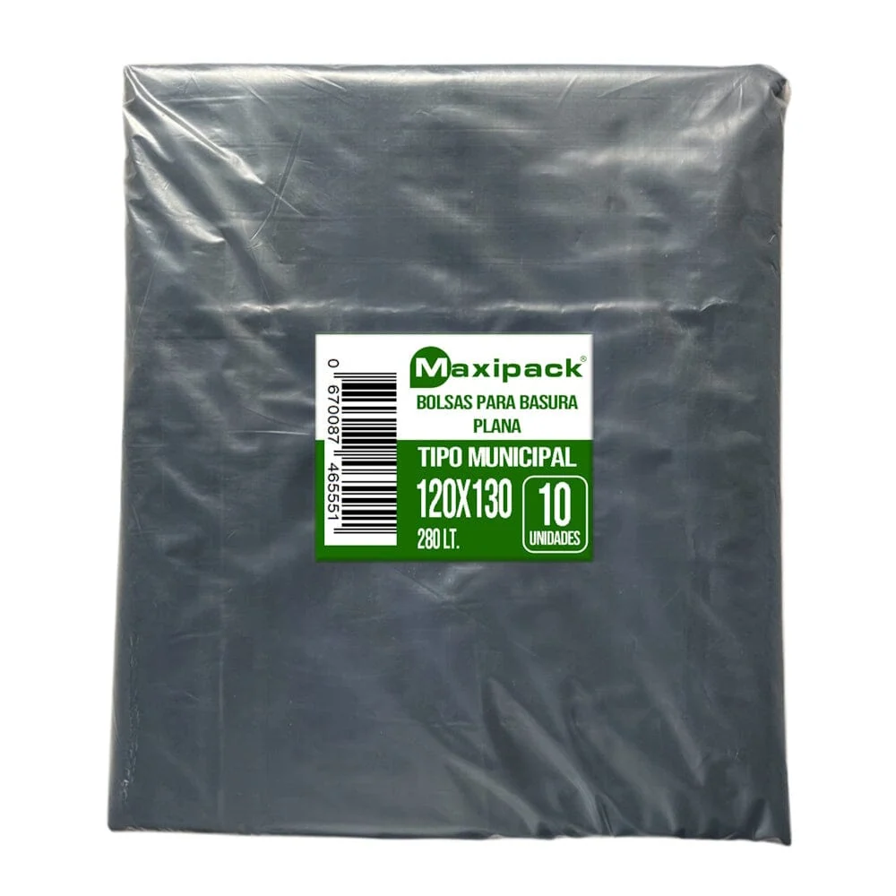 Bolsa Basura Plana 120X130 10 Un MAXIPACK