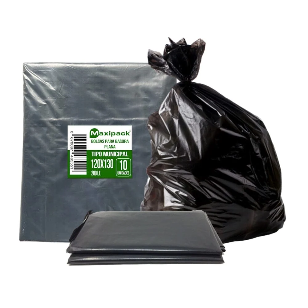 Bolsa Basura Plana 120X130 10 Un MAXIPACK