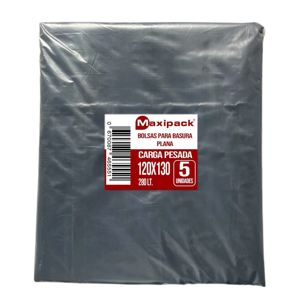 Bolsa Basura Plana 120X130 5 Un MAXIPACK