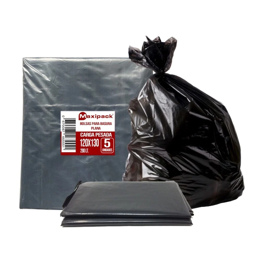 Bolsa Basura Plana 120X130 5 Un MAXIPACK