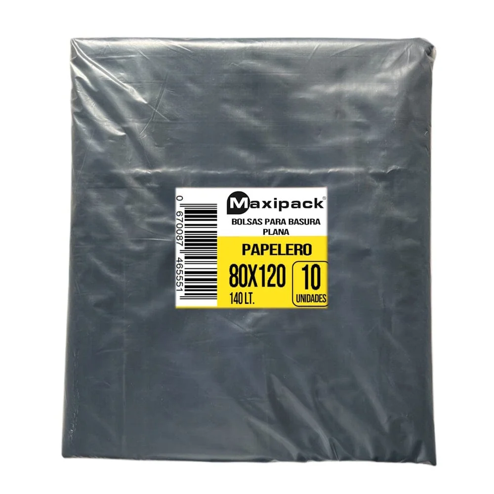 Bolsa Basura Plana 80X120 10 Un MAXIPACK