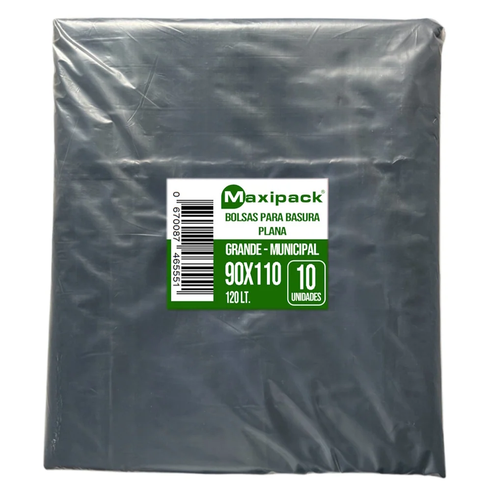 Bolsa Basura Plana 90X110 10 Un MAXIPACK