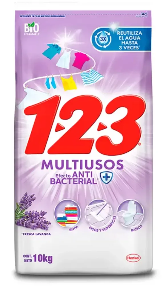 123 Jabón Multiusos Aroma Lavanda 10 kgs - KOZ MayoreoTotal
