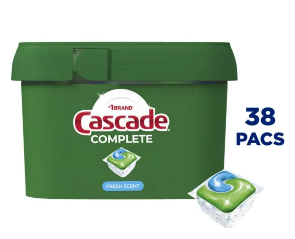 Detergente en Cápsulas Cascade Complete Para Lavavajillas 38 pzas - ZK MayoreoTotal