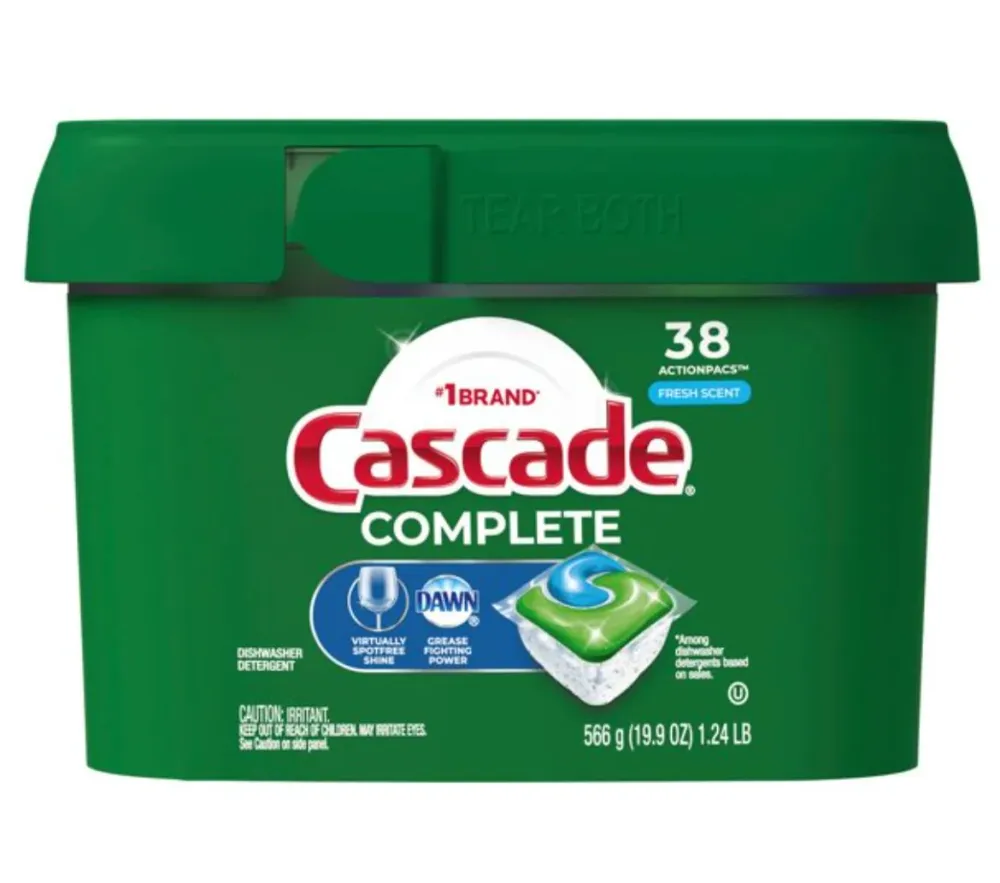 Detergente en Cápsulas Cascade Complete Para Lavavajillas 38 pzas - ZK MayoreoTotal