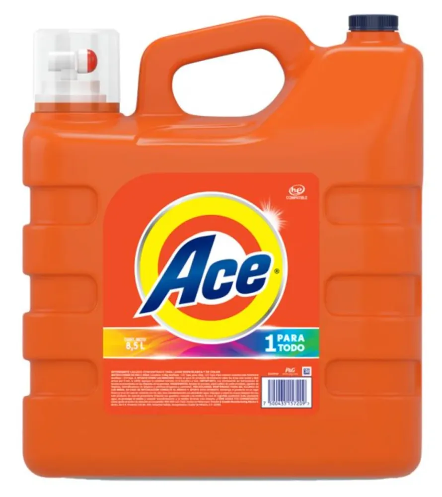 Detergente Líquido Ace 1 Para Todo 8.5 l - ZK MayoreoTotal