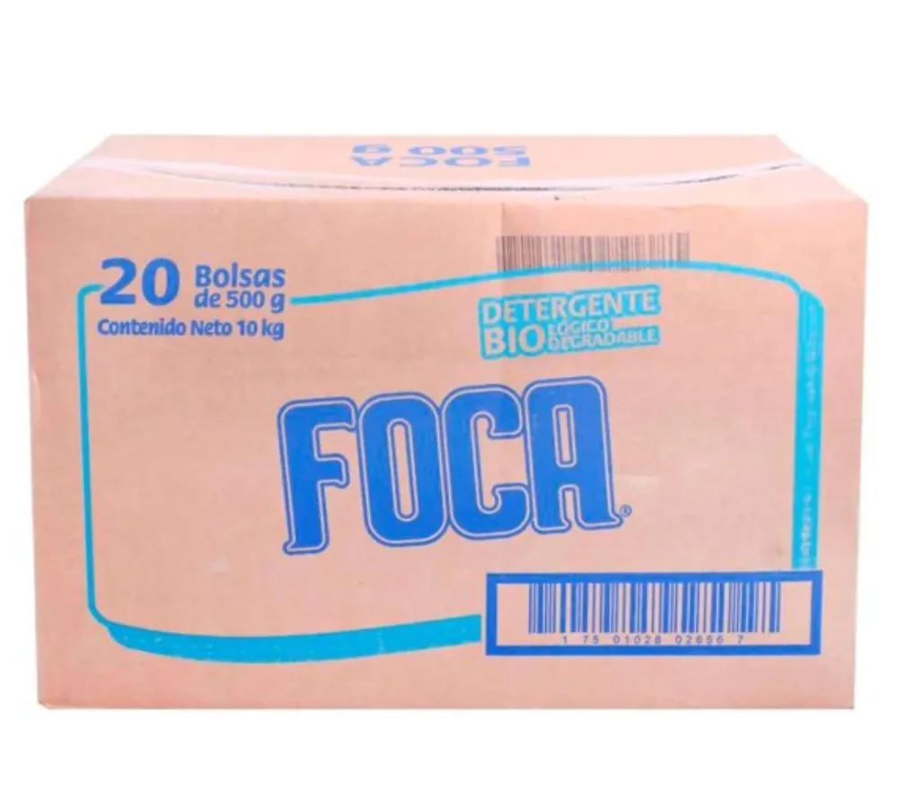 Detergente en Polvo Foca 20 pzas de 500 g - ZK MayoreoTotal
