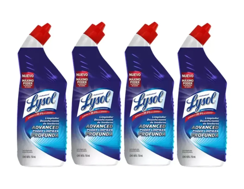 Lysol Advanced Limpiador Desinfectante para Inodoro 4 piezas de 750 ml - KOZ MayoreoTotal