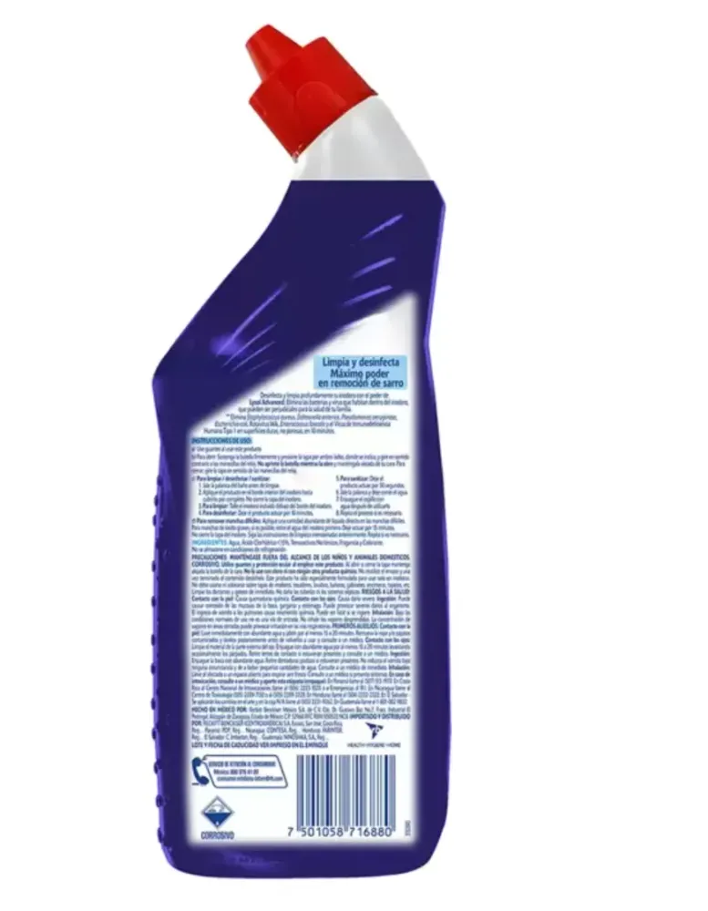 Lysol Advanced Limpiador Desinfectante para Inodoro 4 piezas de 750 ml - KOZ MayoreoTotal