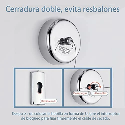 Tendedero Retractil, 2.8 m - DRO MayoreoTotal
