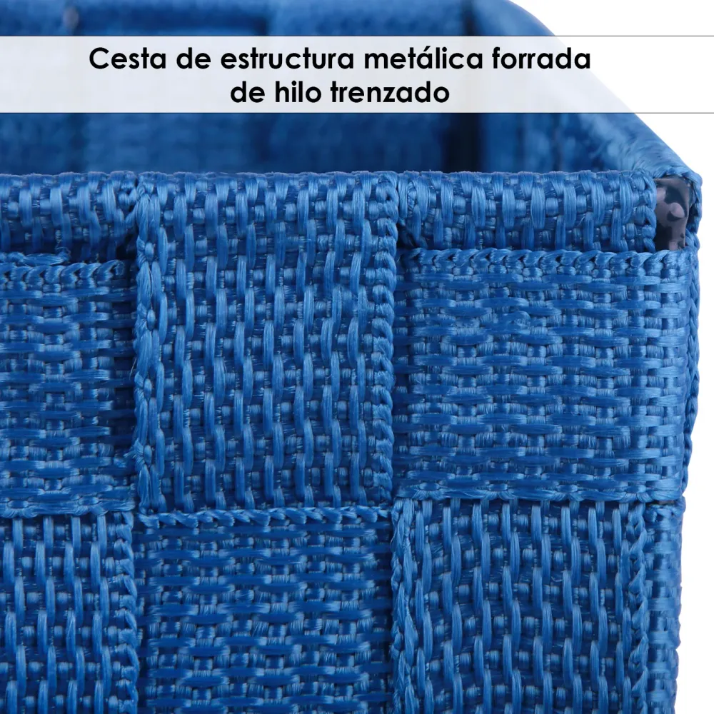 Pack de 3 Cajas de Almacenaje Decorativas- Azul MERCURY HOME