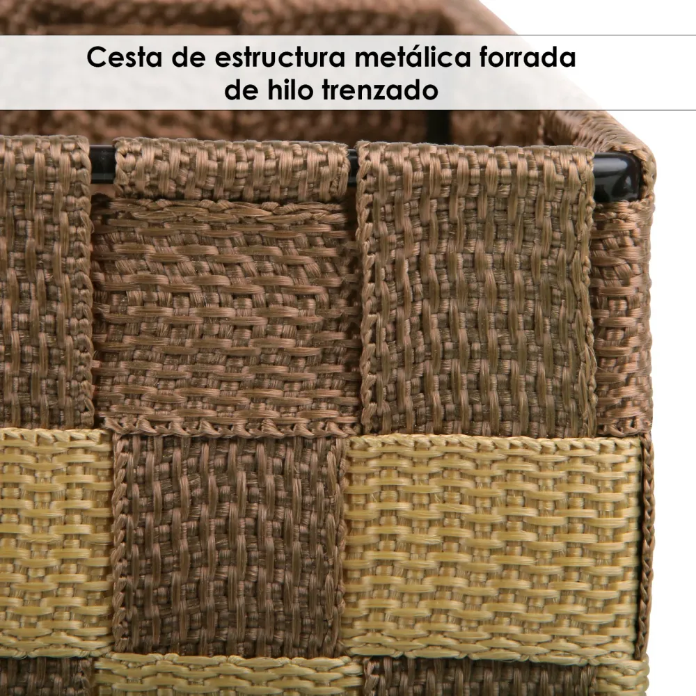 Pack de 3 Cajas de Almacenaje Decorativas- Marrón-Arena MERCURY HOME