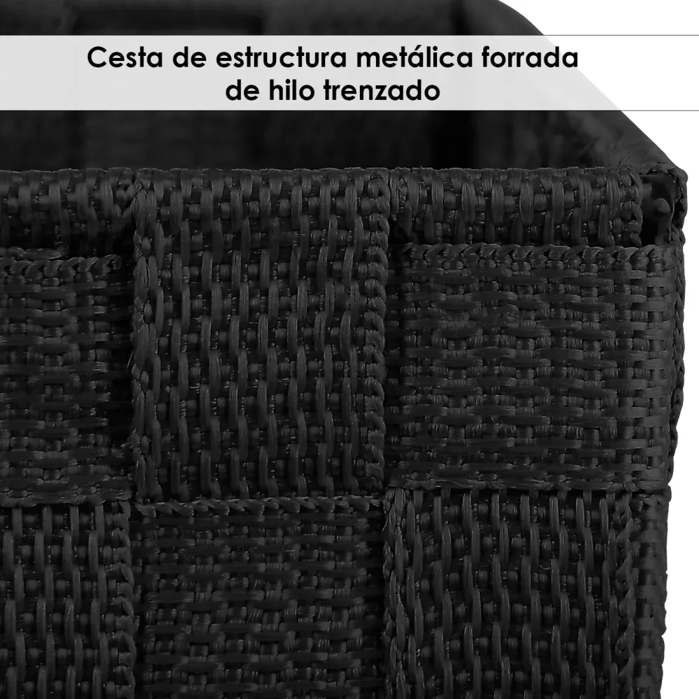 Pack de 3 Cajas de Almacenaje Decorativas- Negro MERCURY HOME