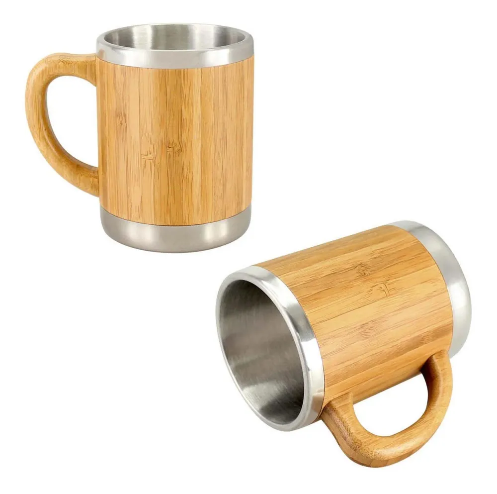 MUG Taza Madera Bambú Asa Ecológico 350 ML