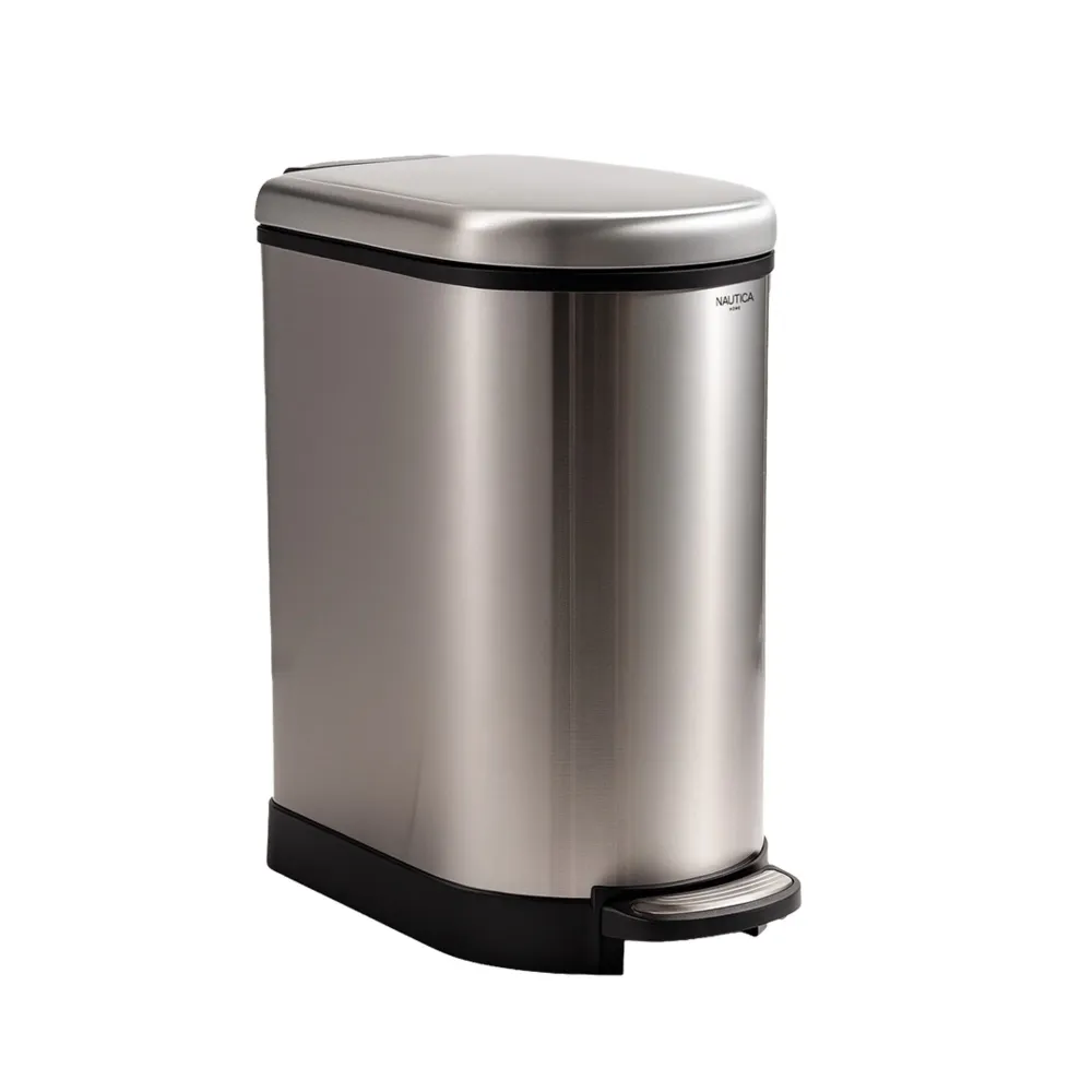 BASURERO 10L ACERO INOXIDABLE CON PEDAL Y TAPA NAUTICA