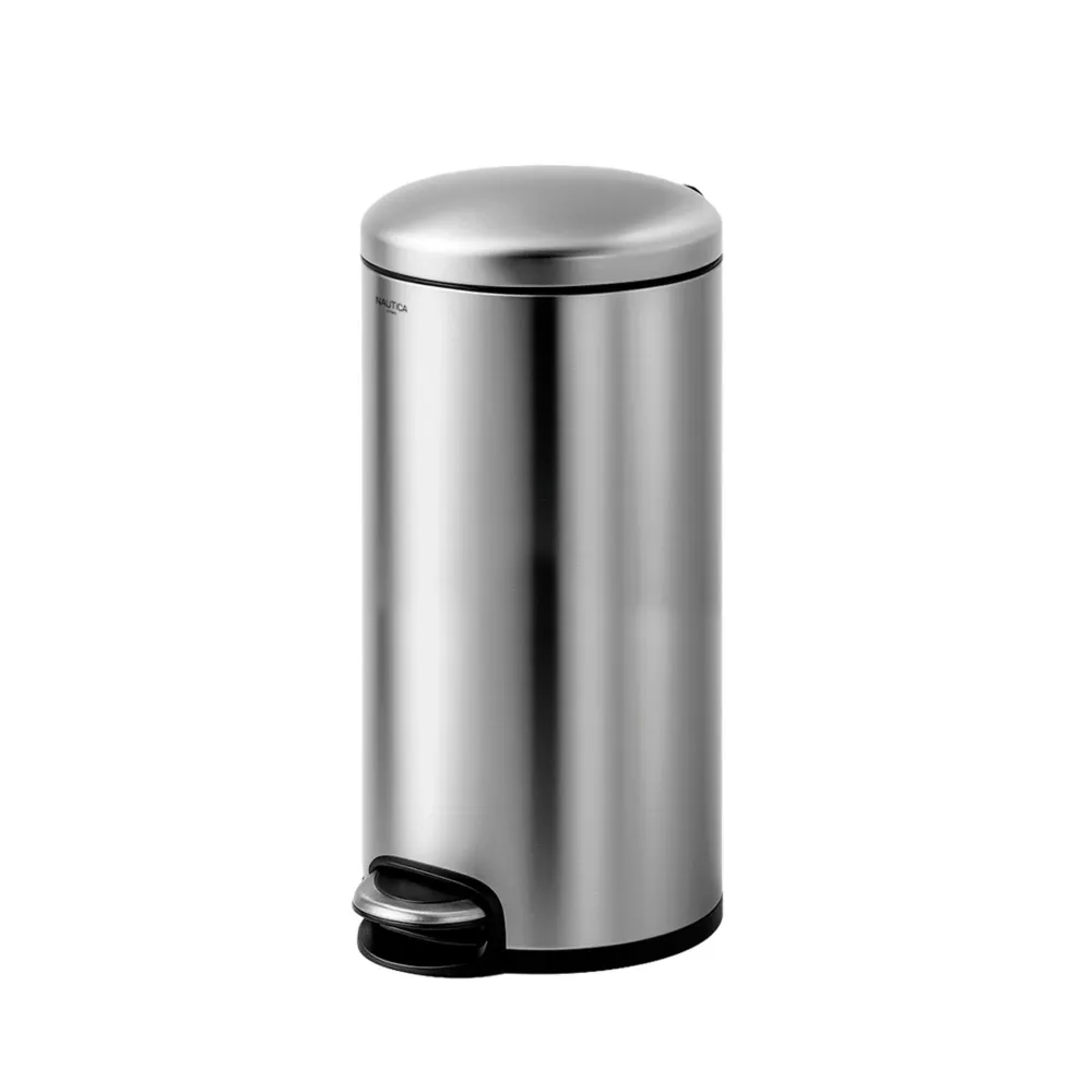 BASURERO 12L ACERO INOXIDABLE CON TAPA Y PEDAL NAUTICA