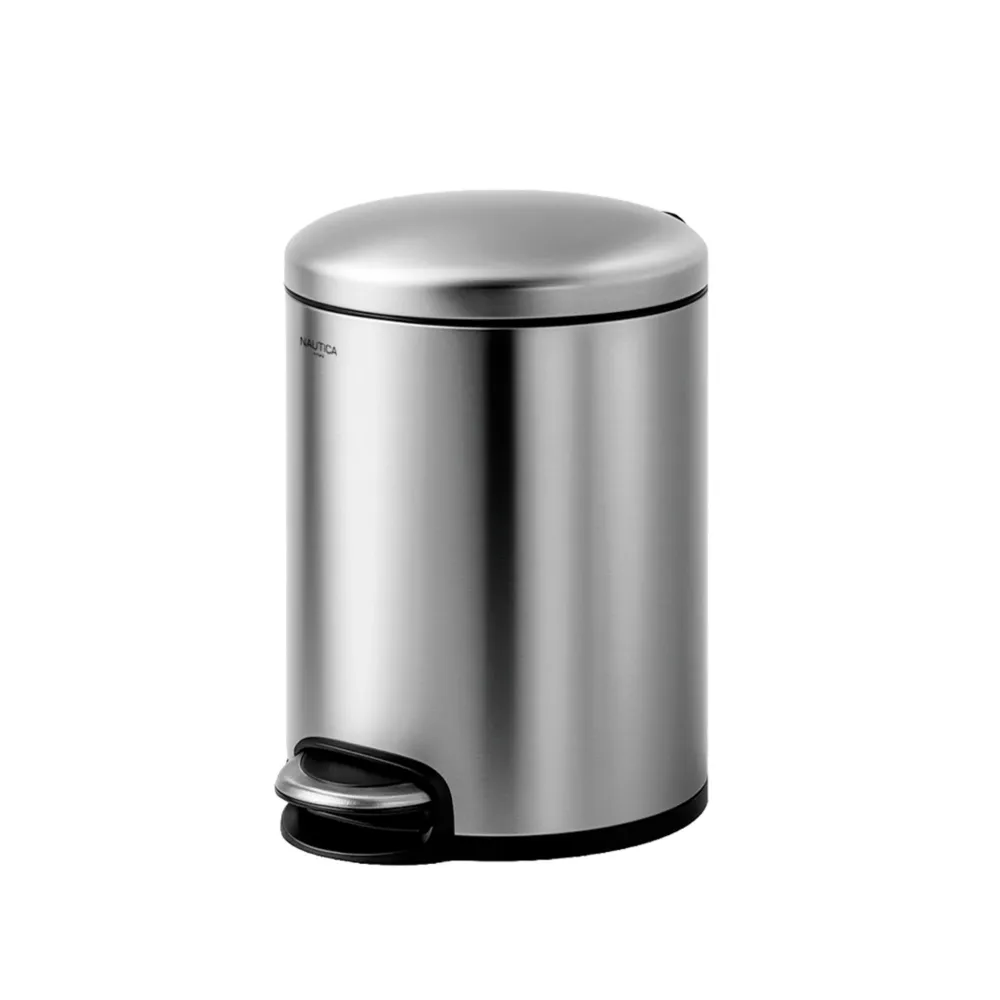 BASURERO 5L ACERO INOXIDABLE CON TAPA Y PEDAL NAUTICA