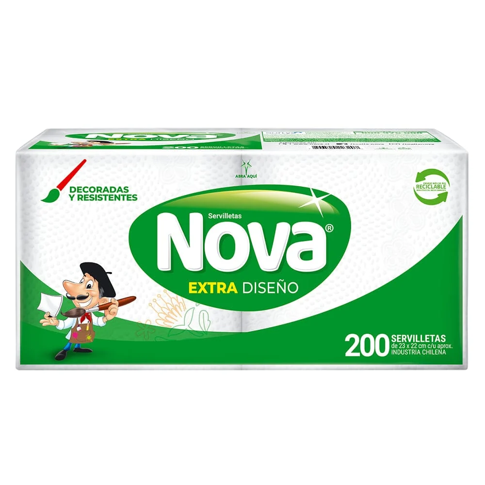 Servilleta Cóctel Extra Diseño 200 Un NOVA
