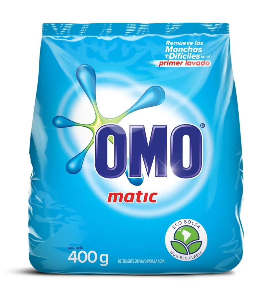 Detergente En Polvo Para Ropa Caja 400 Grs OMO