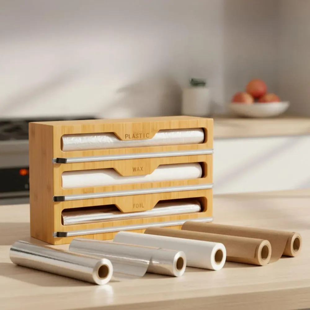 Organizador 3 En 1 Cocina Bolsas Ziplock Papel 21x33 CM Bambú