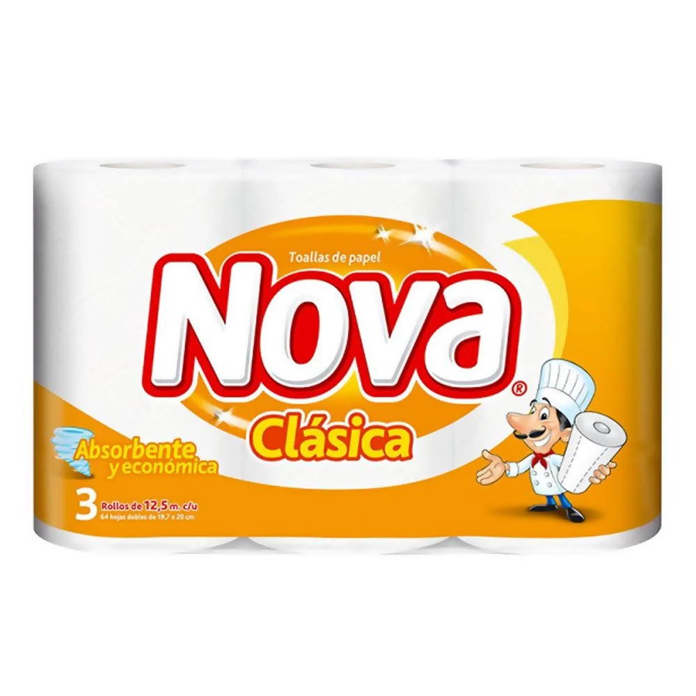 Toalla Papel 12 Mts Nova 3 Un Otros