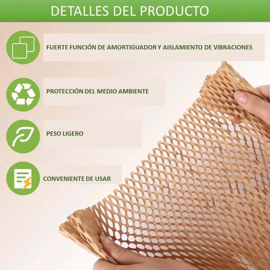 Papel Kraft De Panal Film Embalaje Rollo 50mts Alusa Colmena