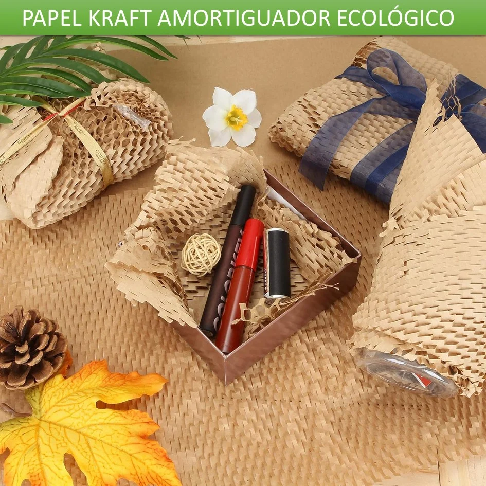 Papel Kraft De Panal Film Embalaje Rollo 50mts Alusa Colmena