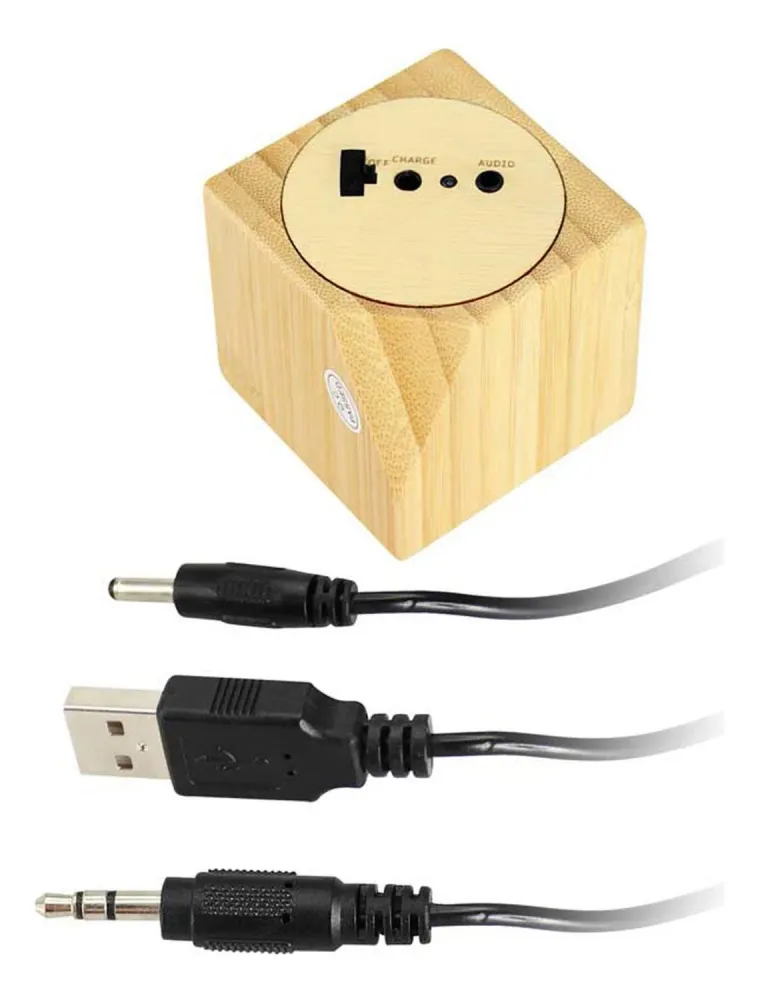 Parlante Bambú USB Jack 3.5 MM Ecológico