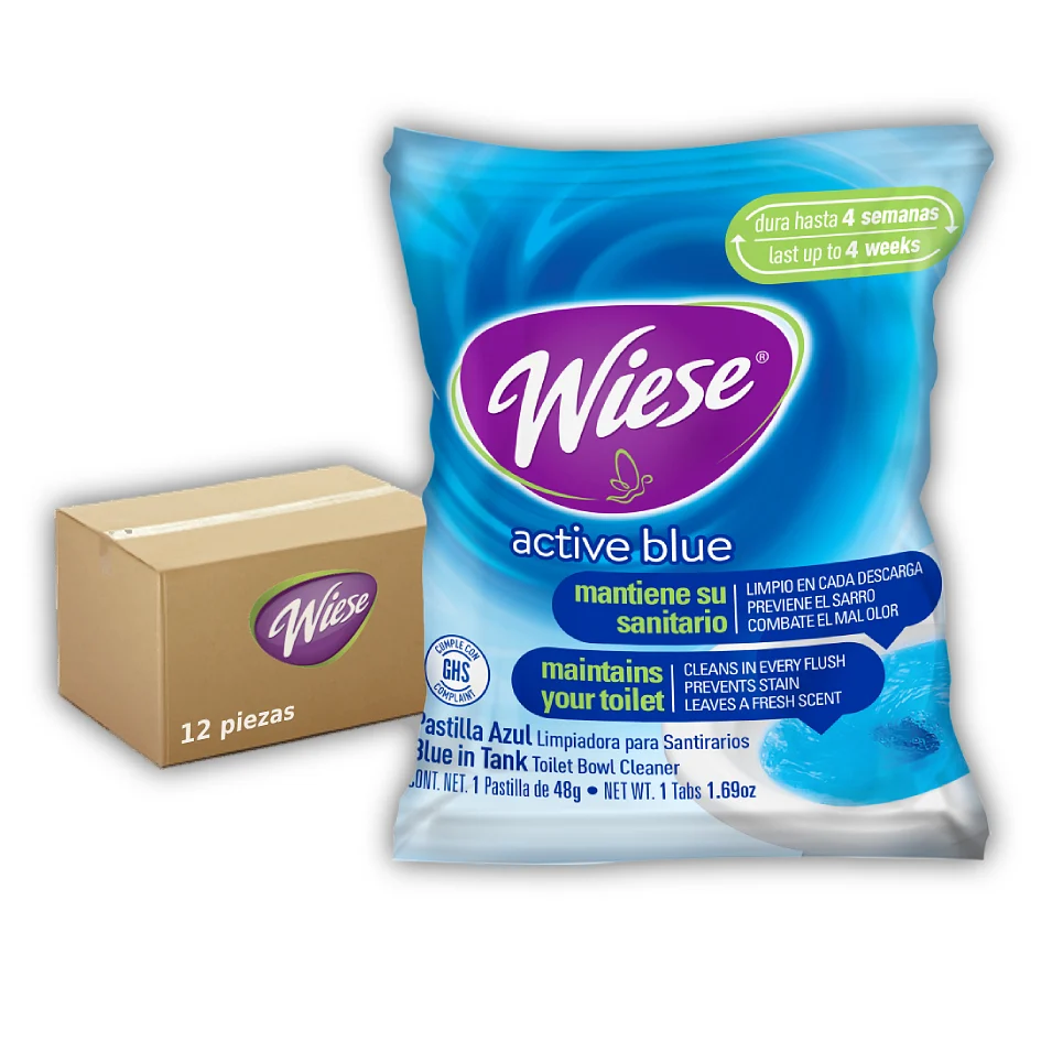 Pastilla Azul WIESE 48gr caja con 12 pz empaque individual