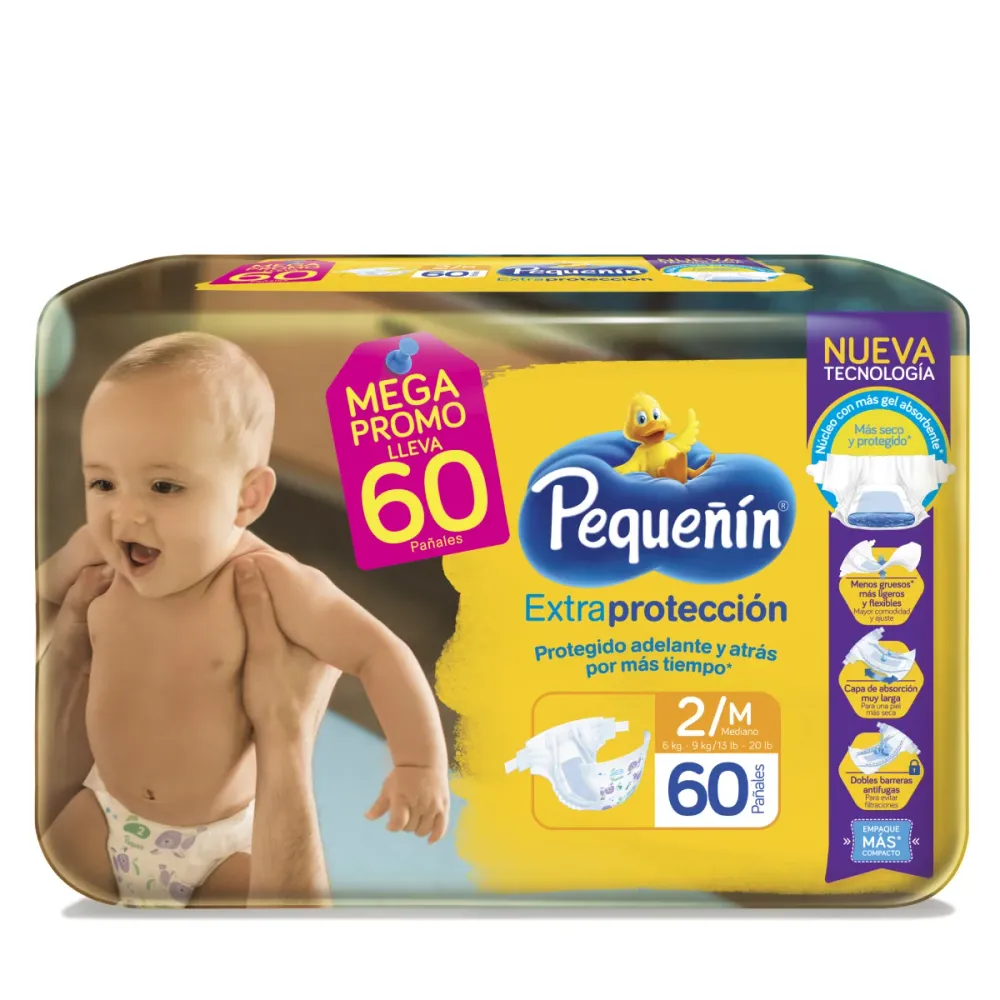 Pañal ExtraProteccion Et2 X60 Pequeñ PEQUEÑIN