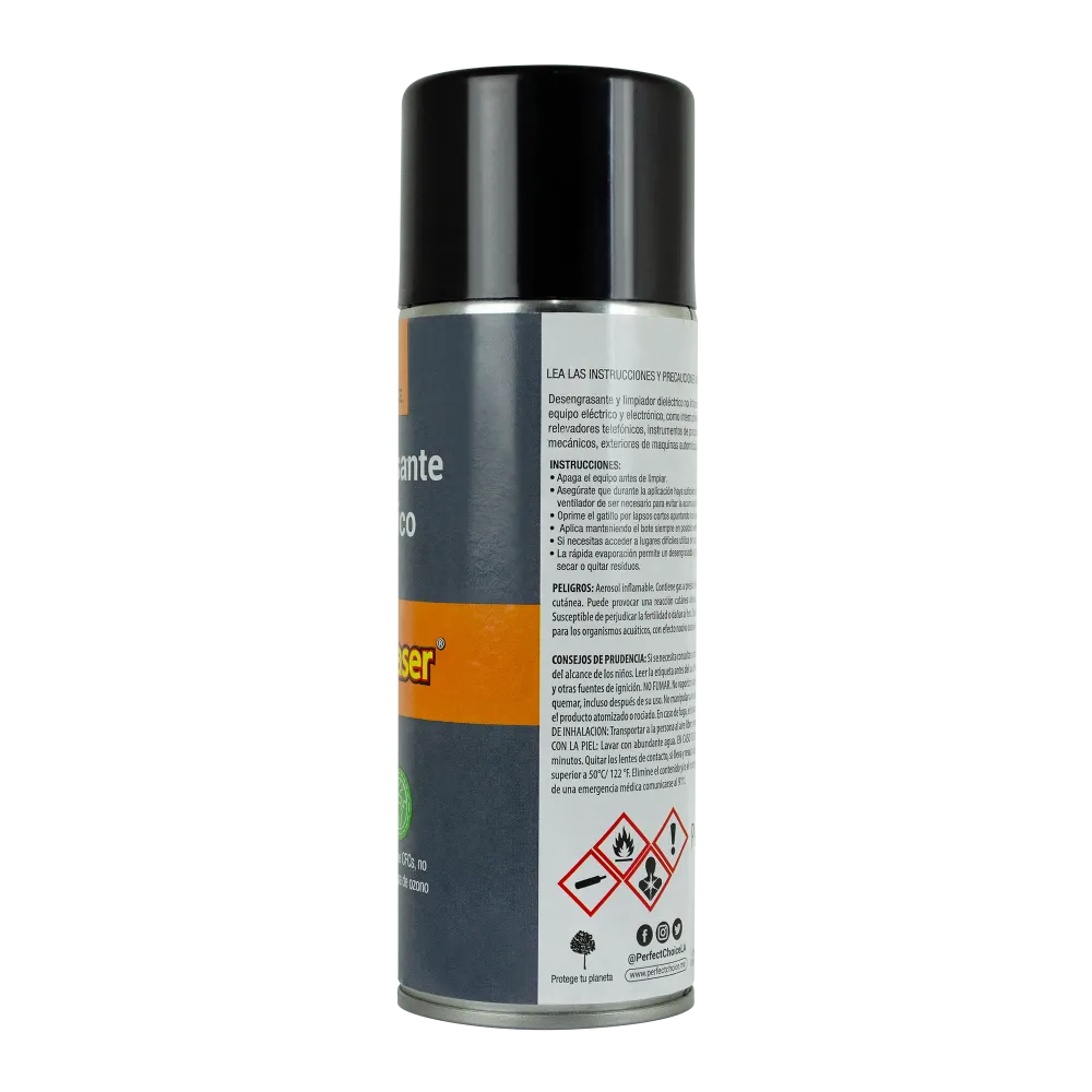 Desengrasante Dieléctrico para Equipo Electrónico 400g E-Degreaser | PERFECT CHOICE