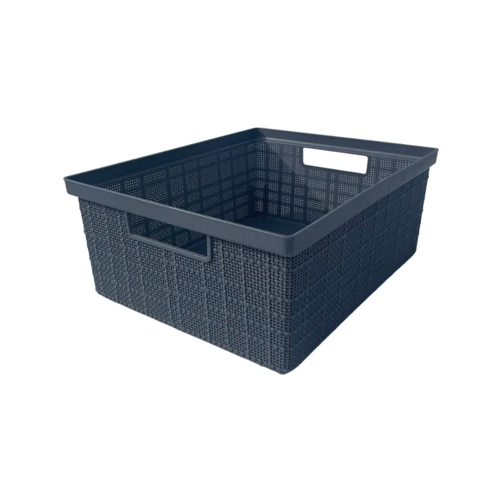 Caja Plástica Organizadora Yute Gris Pica