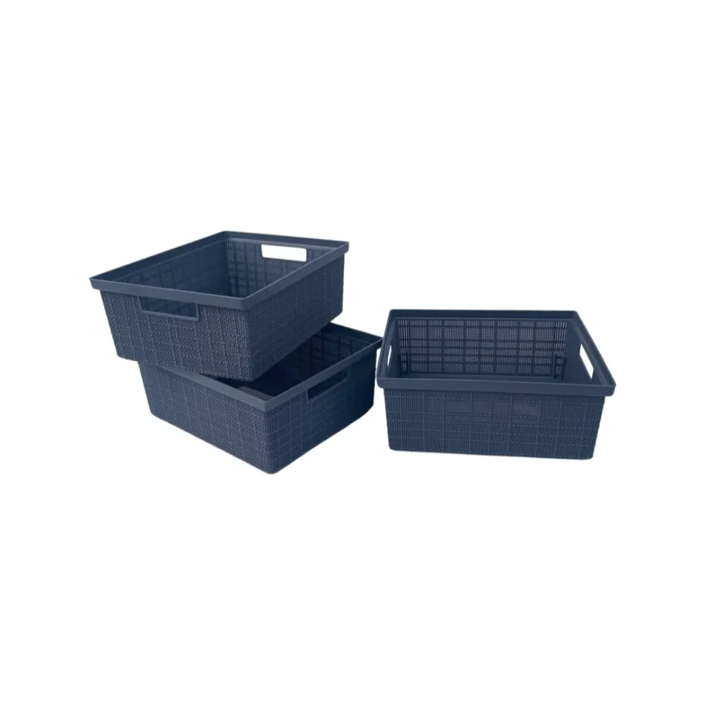Caja Plástica Organizadora Yute Gris Pica