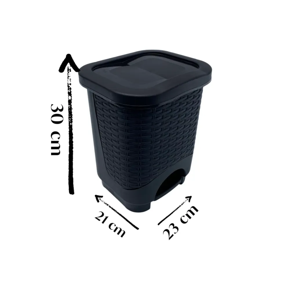 Caneca de basura / Papelera Ratan Cafe de 8 litros con pedal Pica